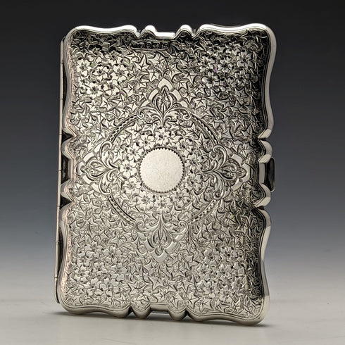 1889 年英國古董純銀雙開口名片盒 123 克 Deakin and Francis