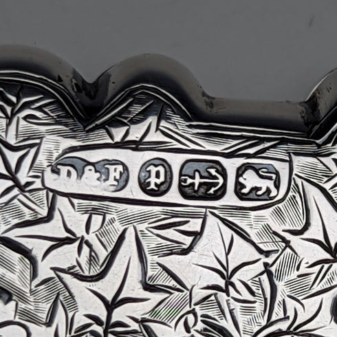 1889 年英國古董純銀雙開口名片盒 123 克 Deakin and Francis