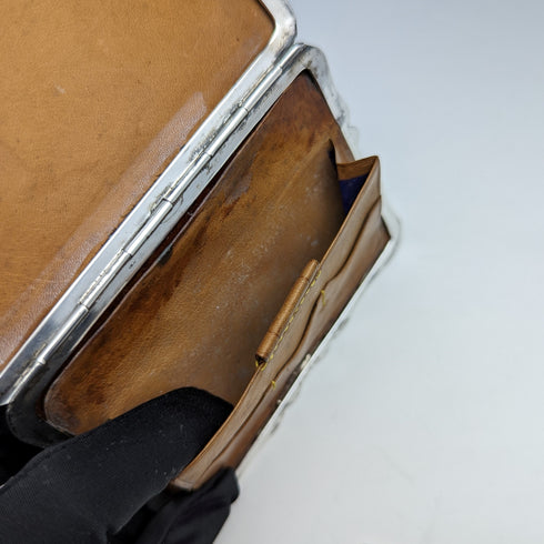 1889 年英國古董純銀雙開口名片盒 123 克 Deakin and Francis