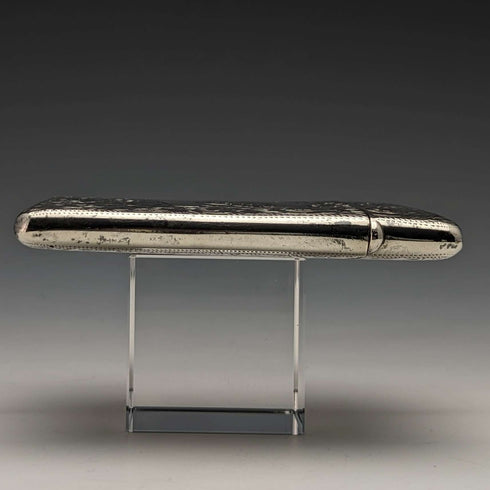 1900 British antique sterling silver card case 79g Henry Pope