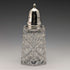 1972 British Vintage Cut Glass Seasoning Container Sterling Silver Lid 320g