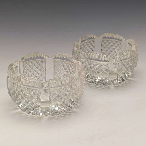 英國 Vintage Cut Glass Soldesh 一對 141g