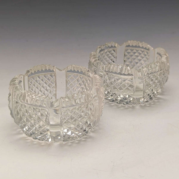 英國 Vintage Cut Glass Soldesh 一對 141g
