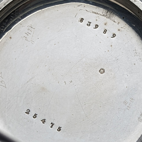 フランス製 アンティーク 無銘 懐中時計 銀側オープンフェース 動作良好