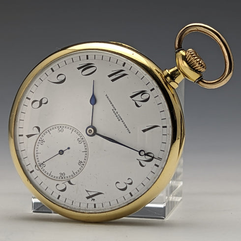 Around 1910 Antique Vacheron Constantin pocket watch K18 solid gold open face