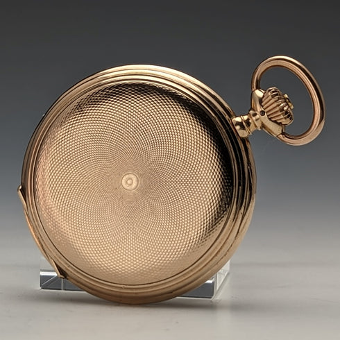 Around 1913 Antique Longines pocket watch gold plated hunter case Cal19.74N works well