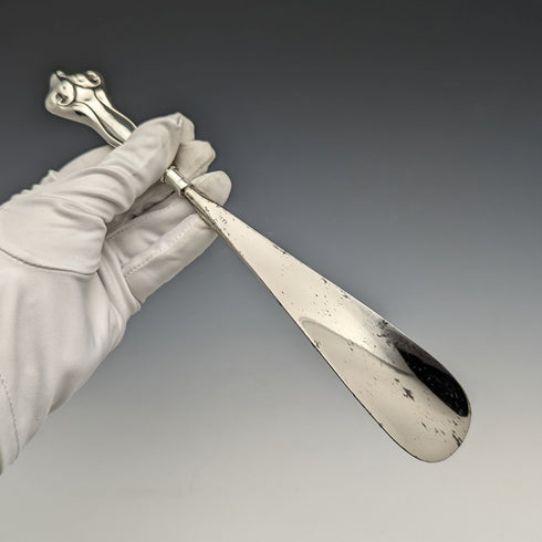 英国アンティーク 純銀ハンドル シューホーン 靴べら