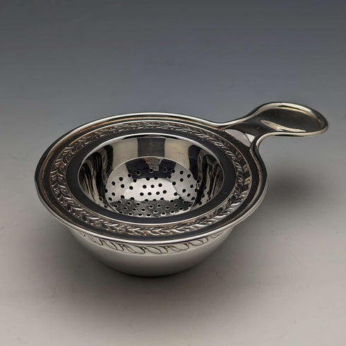 Colador de té antiguo alemán de WMF bañado en plata