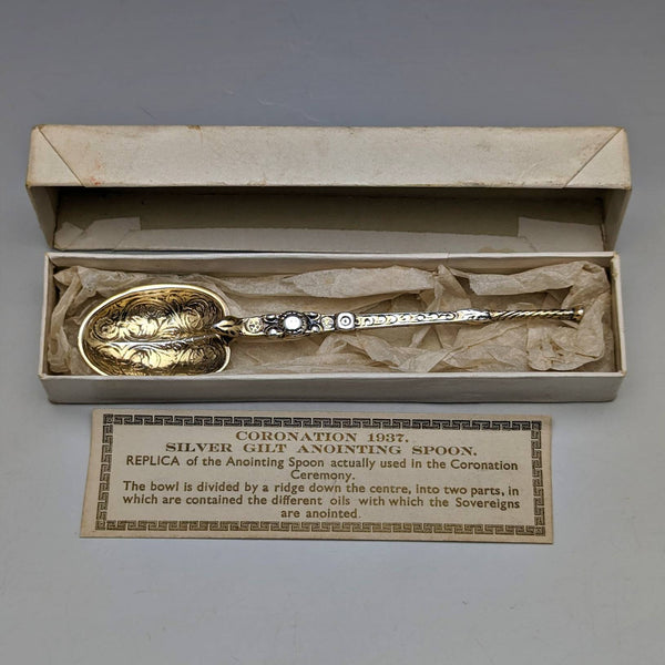 1936 年英國復古純銀帶註釋勺子 Mayes Mills