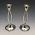 British vintage silver plate candle stand candlestick pair