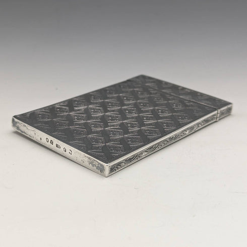 1830 英國古董純銀名片夾 Edinburgh JR