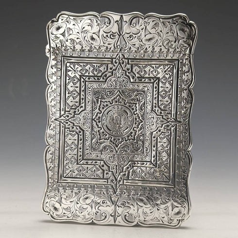 1867 年英國古董純銀名片夾 Robert Thornton