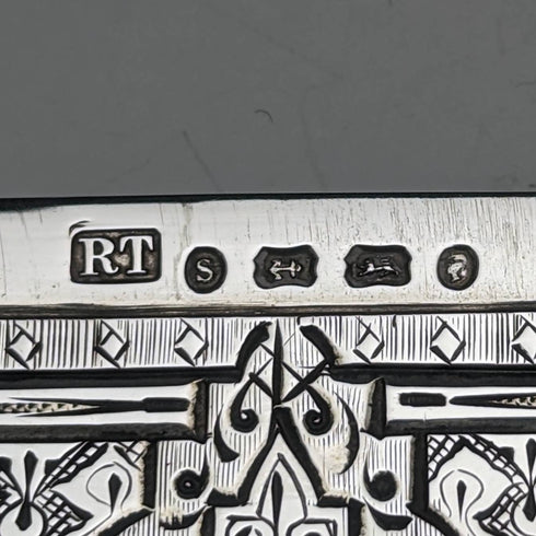 1867 年英國古董純銀名片夾 Robert Thornton