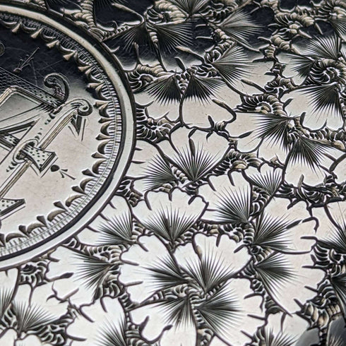 1897年 英国アンティーク 純銀製カードケース 両開き型 Frederick Marson