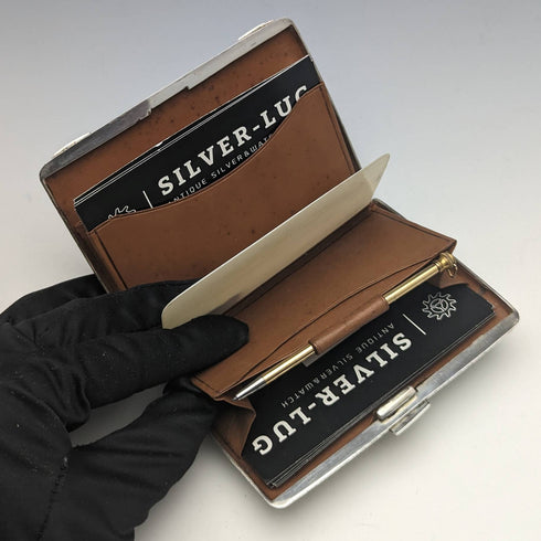 1897 年英國古董純銀名片夾雙門 Frederick Marson