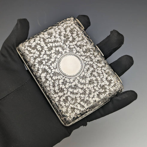 1897 年英國古董純銀名片夾雙門 Frederick Marson