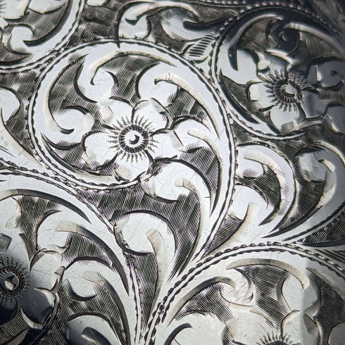 1907 British antique sterling silver purse with chain Thomas Bishton