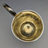 1867 British Antique Sterling Silver Gold Decorated Floral Engraving Mug 150g