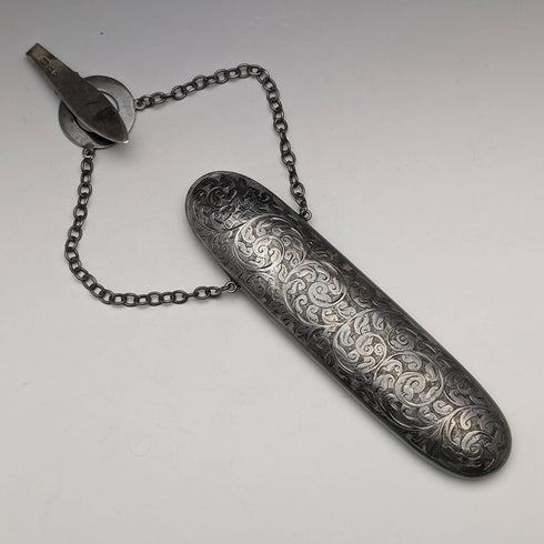 1900 年英國古董純銀 Chatelaine 錶殼 George Unite