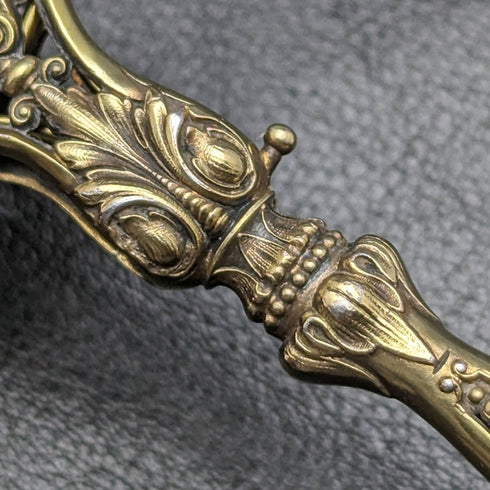 米国アンティーク 純銀ゴールドメッキ 携帯用折りたたみ式眼鏡 ロニエット