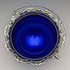British Vintage Blue Inner Silver Plated Basket