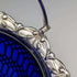 British Vintage Blue Inner Silver Plated Basket
