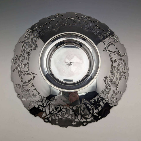 1950 年英國復古純銀 Tazza 直徑 27 厘米 641 克 Viner's