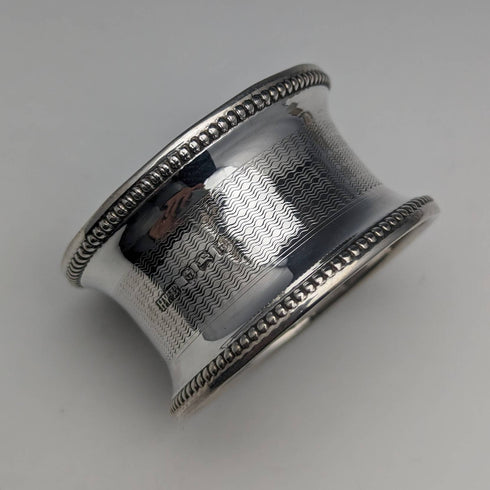 1900 年代早期英國古董純銀餐巾環 3 件混裝