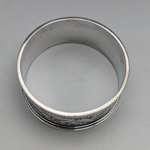 1900 年代早期英國古董純銀餐巾環 3 件混裝