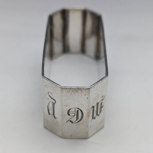 1900 年代早期英國古董純銀餐巾環 3 件混裝