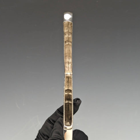 1878 British antique sterling silver card case 61g Frederick Marson