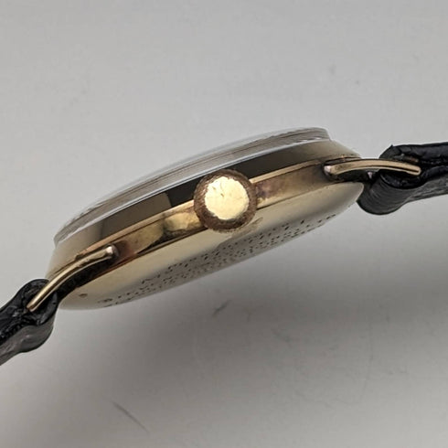 1955 英國復古 Garrard K9 純金錶殼紳士手錶原裝盒內完好