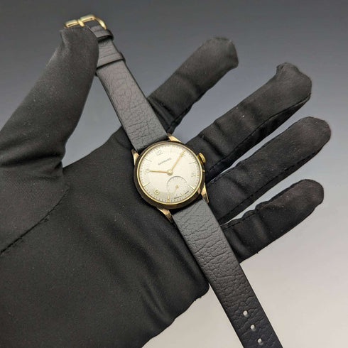 1955年 英国ヴィンテージ ガラード K9金無垢ケース 紳士用腕時計 動作良好 BOX入り