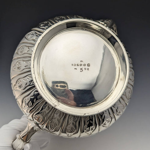 1870年代 英国アンティーク シルバープレート製ティーポット 741g Martin Hall