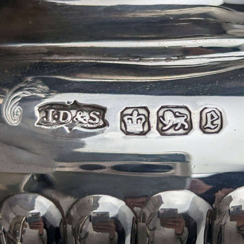 1897年 英国古董 纯银单身茶壶 373g James Dixon