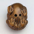 Netsuke japonés vintage de madera con forma de sapo