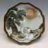 Antigüedad japonesa, periodo Meiji, plato pequeño de porcelana Kutani con diseño de conejo