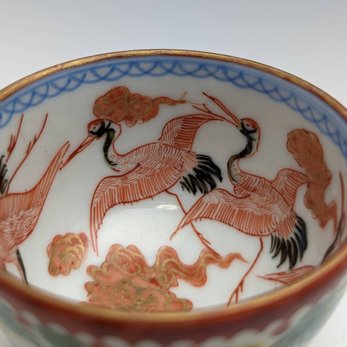 日本アンティーク 明治期 九谷焼 ぐい呑み