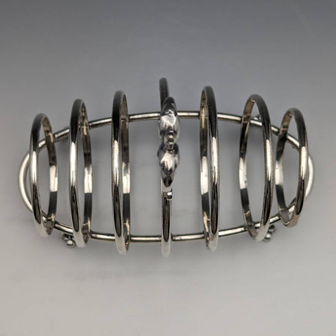 英國古董銀盤吐司架 205g