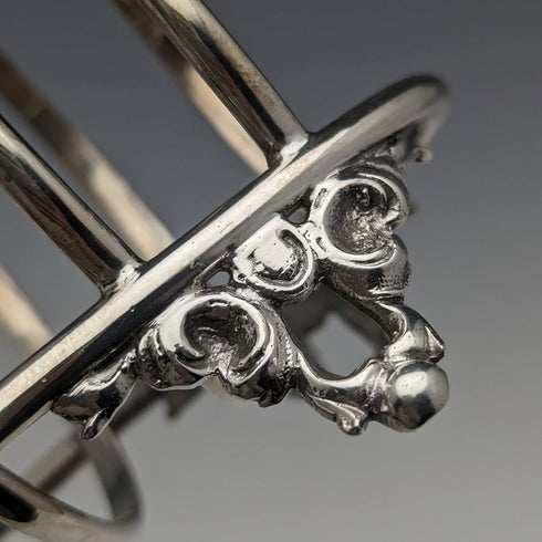 英國古董銀盤吐司架 205g