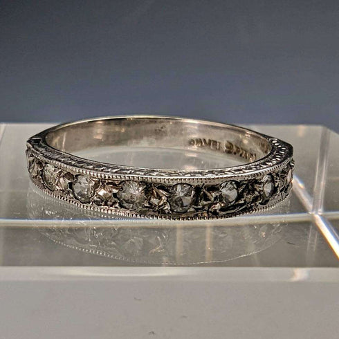 vintage accessory sterling silver eternity ring