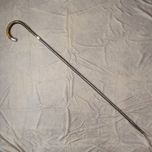 1912 年英國古董紳士輕便手杖,帶弧形手柄 91 厘米