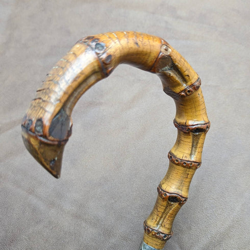 1909 年英國古董男士手杖粗竹桿 84 厘米