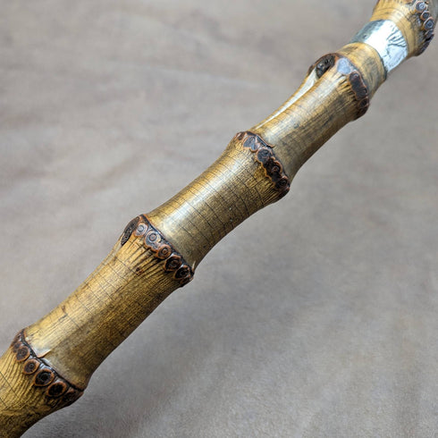1909 年英國古董男士手杖粗竹桿 84 厘米