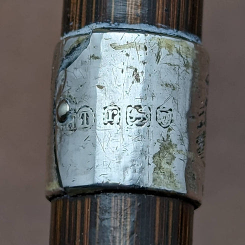 1912 年英國古董紳士輕便手杖,帶弧形手柄 91 厘米