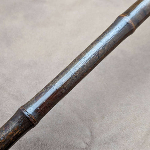 1890 British Antique Men's Walking Stick Pure Silver Derby Handle 92cm