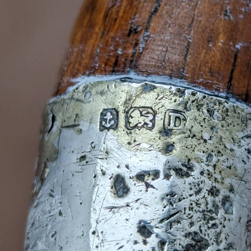 1928 年英國復古男士手杖,帶弧形手柄 78 厘米