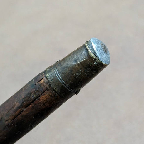 1901 年英國古董男士手杖牛角 L 形手柄 81 厘米