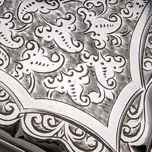 1896 British Antique Sterling Silver Card Case Frederick Marson
