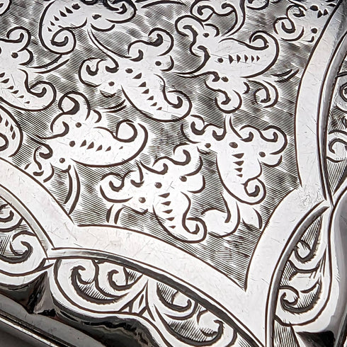 1896 British Antique Sterling Silver Card Case Frederick Marson